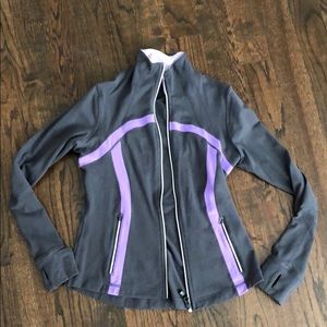 Lululemon Define jacket, gray/purple, size 8